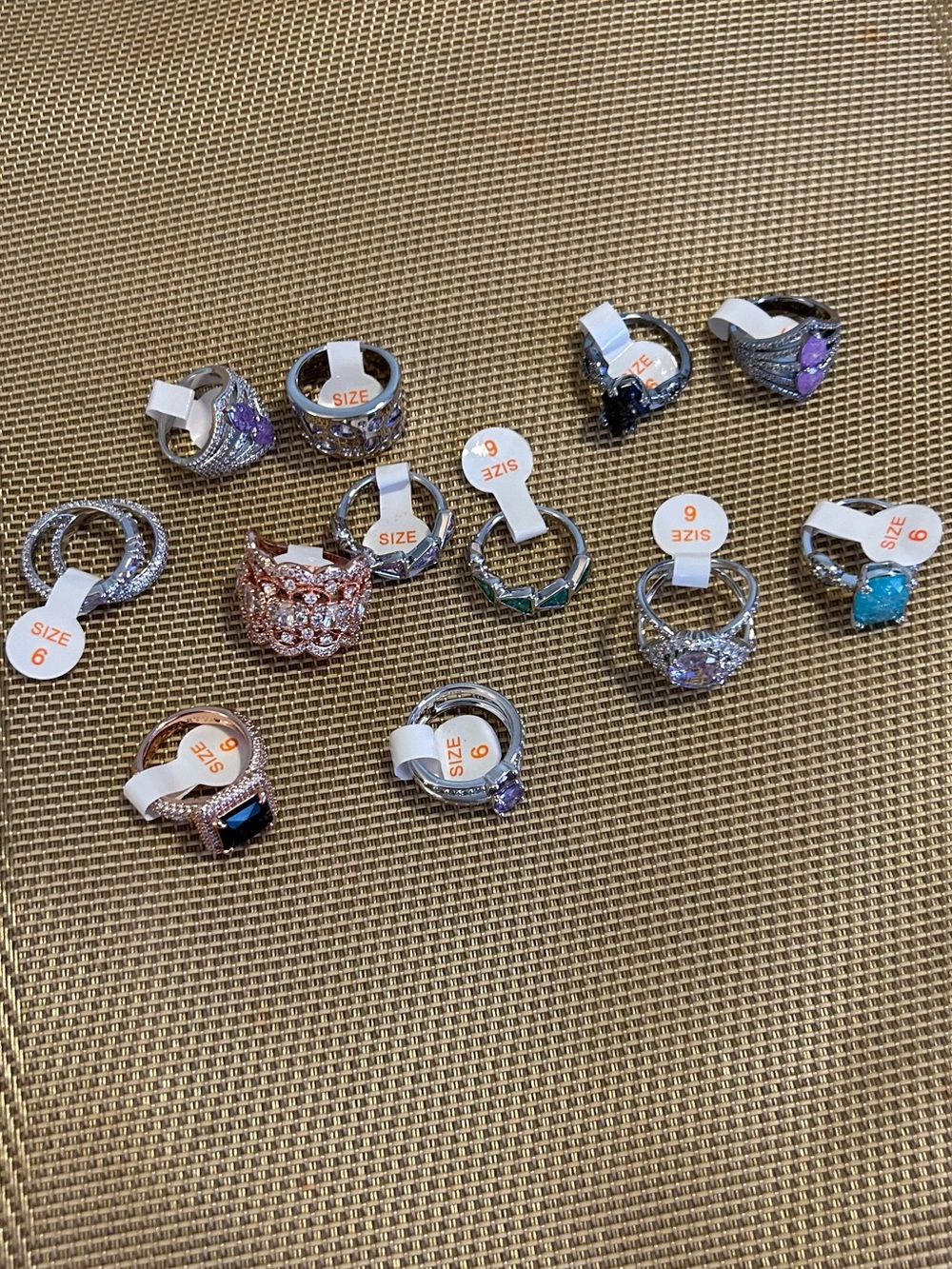 BOMB PARTY SET OF 12 Statement Rings. Size 6